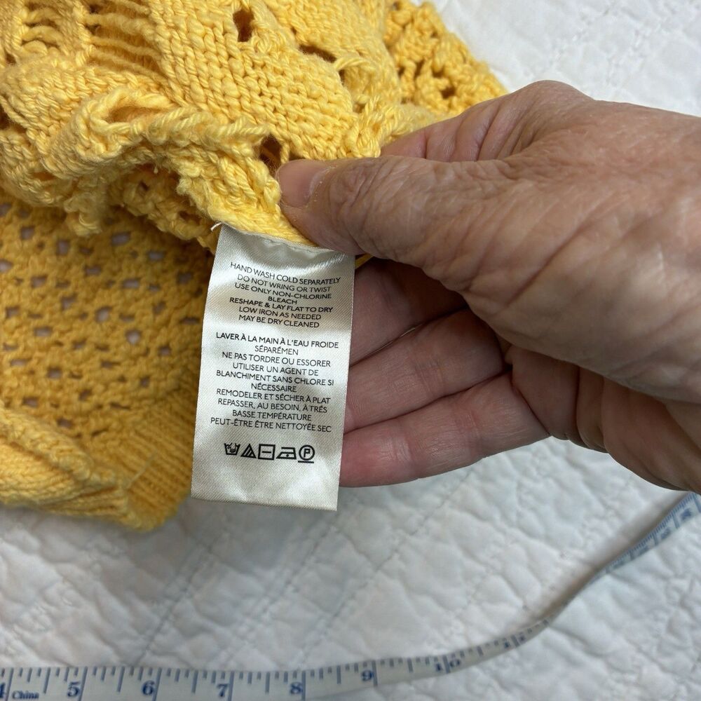 Free People Sedona cropped knit button cotton cardigan XS festival cottage boho - Picture 9 of 10